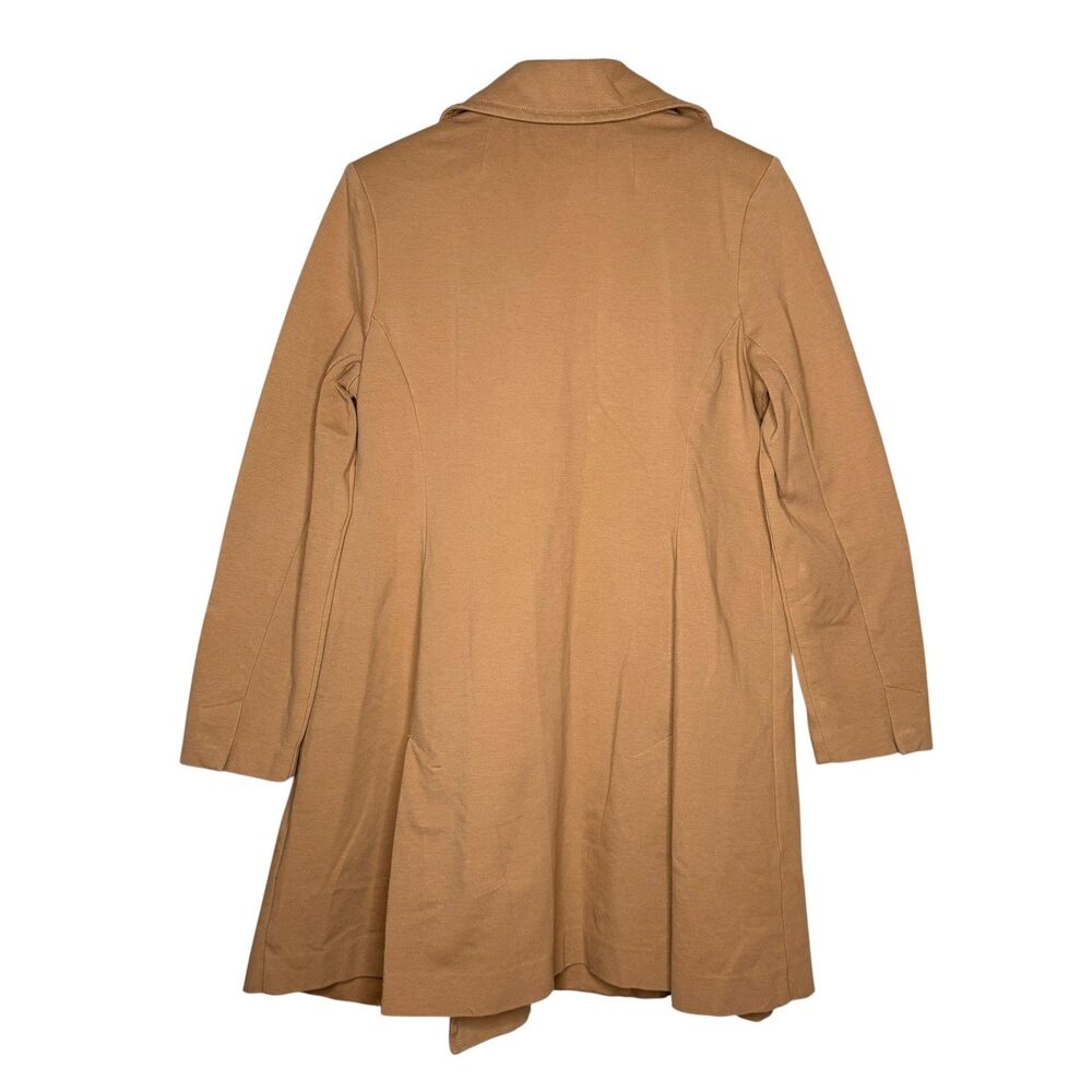 Cabi Casablanca Trench Coat Size M Tan Camel Classic Ponte Knit Statement Piece - Picture 9 of 14